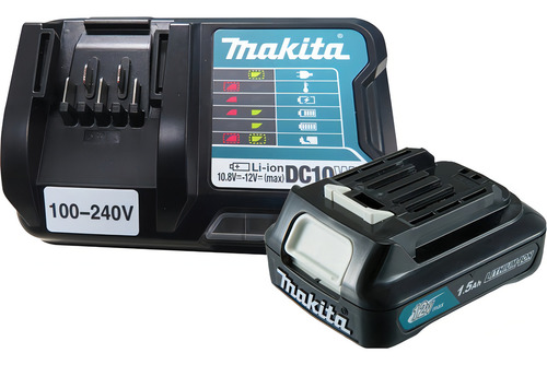 Parafusadeira Furadeira Makita Df333dwye 2 Baterias E Maleta Cor Azul-turquesa