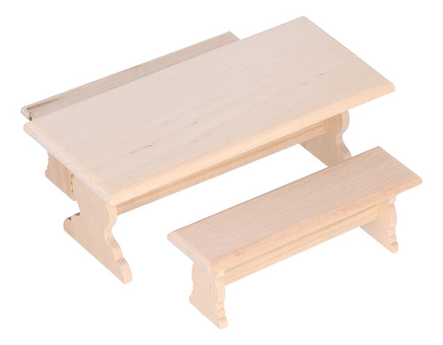 Silla De Mesa De Comedor De Madera 1:12 Simulada Para Bricol