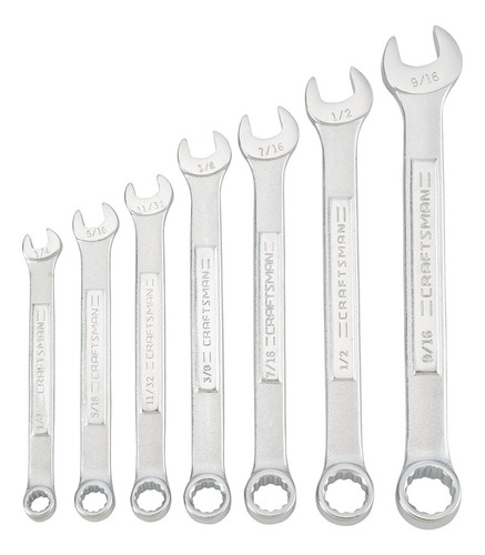 Craftsman Llaves Combinadas En Pulgadas 7 Piezas Cmmt21085