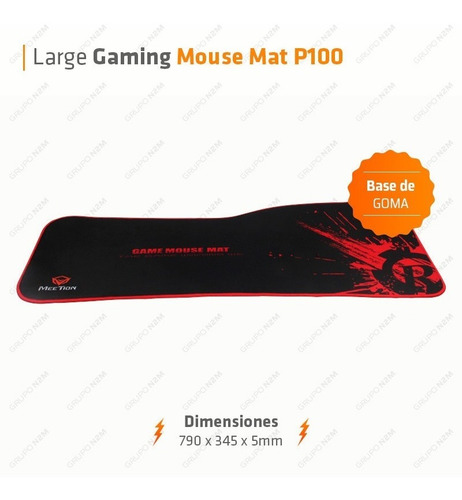 Imagen 2 de 10 de Mouse Pad Gaming Xl Antideslizante Meetion Mt-p100 Premium