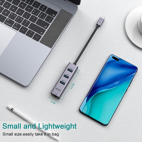 Imagen 7 de 7 de Adaptador Usb-c - Hub 3 Port Usb 3 + Red Fast Ethernet