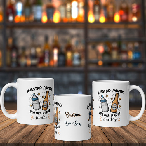 Tazas Personalizadas Para Papás Primerizos Dia Del Padre Blanco Español