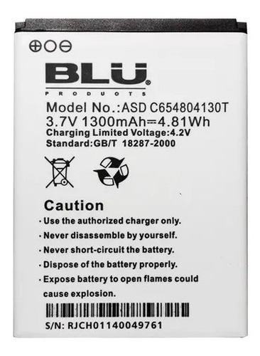 Bateria Pila Blu Dash 3.5 C654804130t Nuevas Tienda