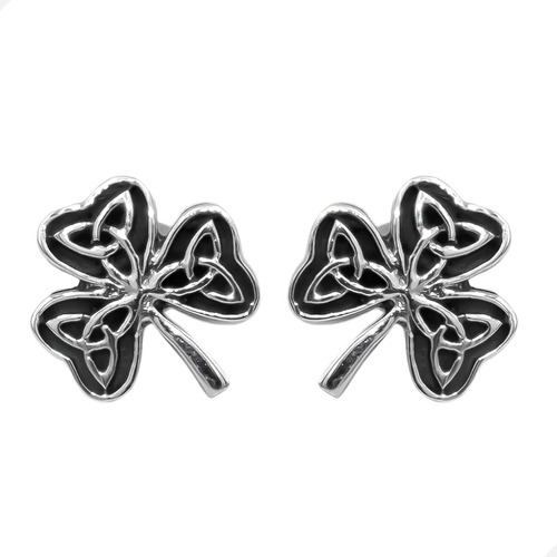 Aros Trebol Celta Triqueta Pequeños Plata Fina 925 | E319