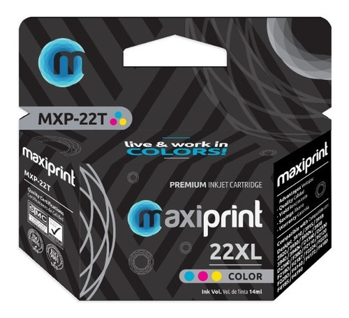Cartucho De Tinta Hp Maxiprint 22 Xl Color C9352c