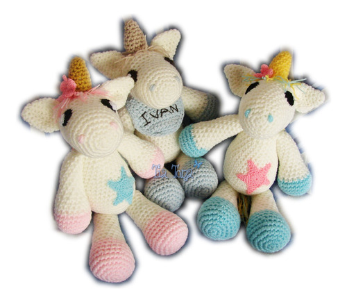 Unicornio Amigurumi Tejido Al Crochet Muñeco