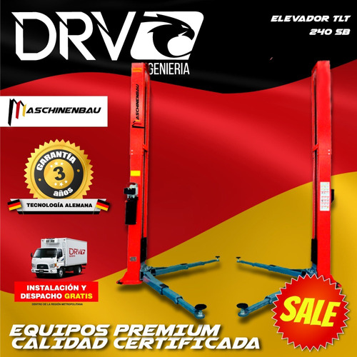 Elevador De Autos 2 Columnas Maschinenbau Tlt 240 Sb