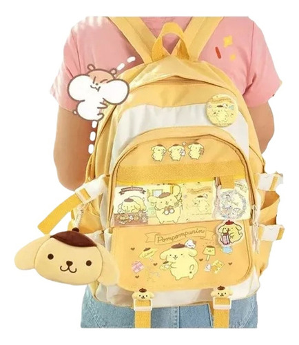 Mochila Kuruomi Original Kawaii Linda, Grande, 1 Pieza