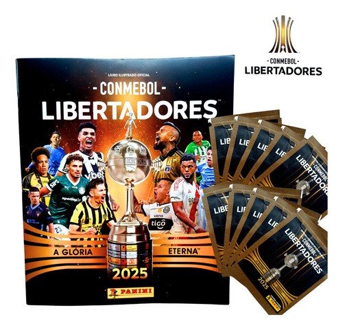 Libertadores 2025 Conmebol Álbum + 100 Figurinhas ( 20 Env )