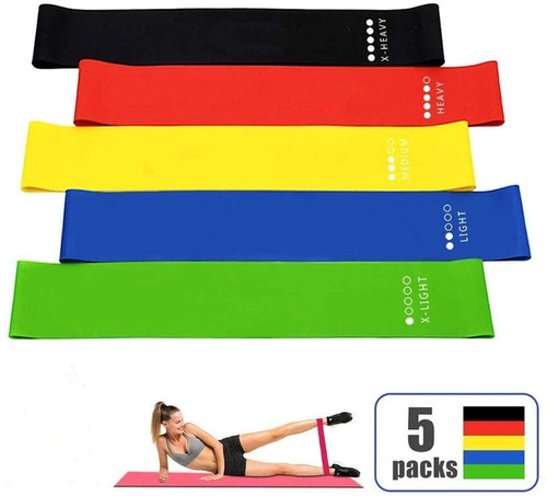 Bandas De Resistencia Bucles De Entrenamiento Ejercicio 5pcs