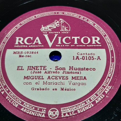 Pasta Miguel Aceves Mejia Mariachi Vargas Rca Victor  C468