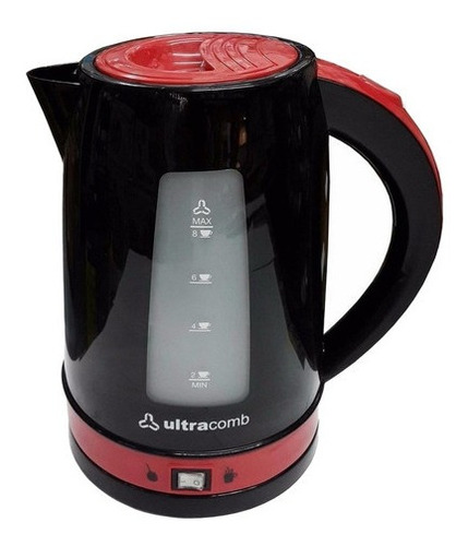 Pava Eléctrica Ultracomb Pe-4907 Color Negra Y Roja 220v 2l