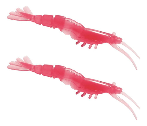 Isca Monster 3x Camarão X-real Artificial Soft 10cm Pesca Cor Beet