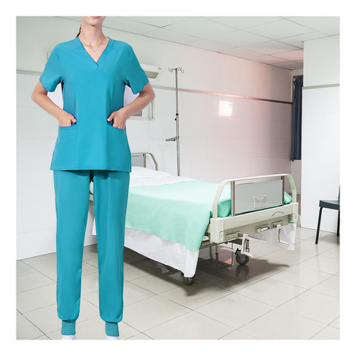 . Uniforme Scrub Set Top Y Pantalones Lavable A Máquina