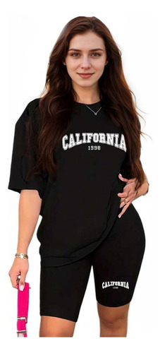 Conjuntos De Camiseta Y Pantalón Corto Para Mujer Casual