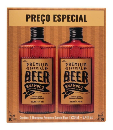 Imagem 2 de 3 de Kit Shampoo Beer | 2 Unidades Premium Special Beer | Qbs