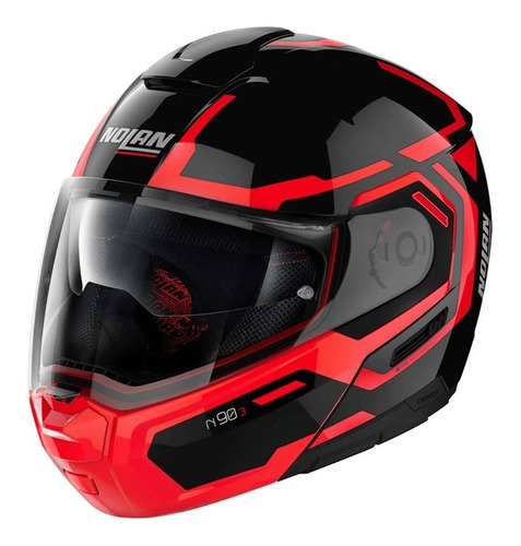 Capacete Articulado Escamoteável  Nolan N90-3 Vermelho Tamanho Do Capacete 61/62 (xl) Cor Vermelho