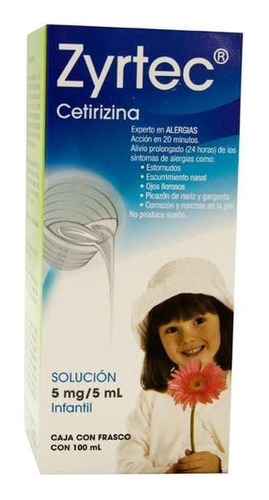 Zyrtec Solución Infantil 5 Mg / 5 Ml Caja Con Frasco Con 100