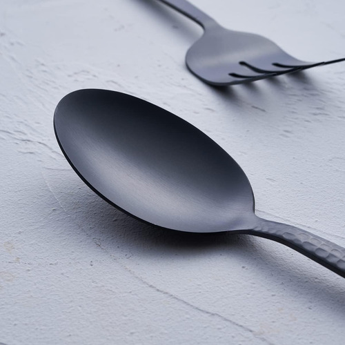 Fullyware Juego De Utensilios Para Servir En Negro Mate, ...