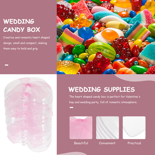 Caja De Regalo Transparente Con Forma De Corazón Para Carame