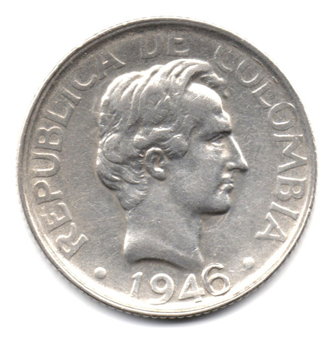 20 Centavos 1946 Sin B Plata 0,500