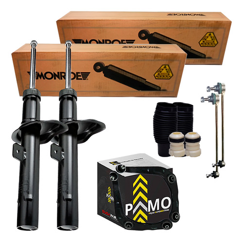 Par Amortecedor Kit Dianteiro Bandeja Bieleta 206 207