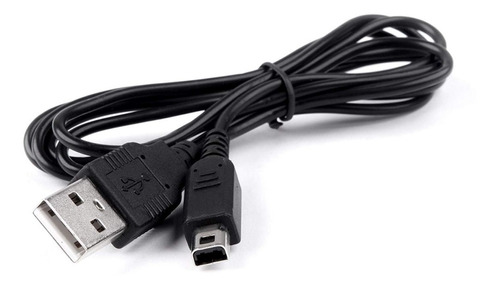 Cable Usb Carga Nintendo 3ds 1 Metro Negro Ade Ramos