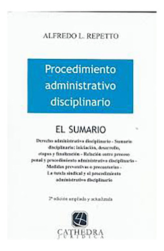 Procedimiento Administrativo Disciplinario - Repetto, Alfred
