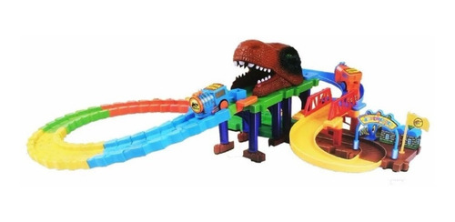 Imagen 2 de 2 de Pista Tren Electrico Dinosaurios