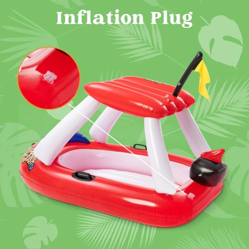 Flotador Para Piscina De Barco Con Techo Nuevo Joyin