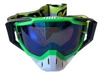 Comprar Antiparras Cascos Cross Enduro Verde\u002Fbl Espejada- Ab Motos