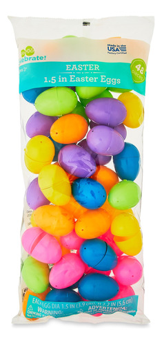 Huevos De Pascua De Plástico 48 Pzas Semana Santa 40 Mm 4 Cm