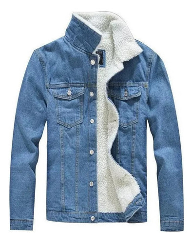 Chaqueta Jeans Leve De Lã De Cordeiro Talla Grande