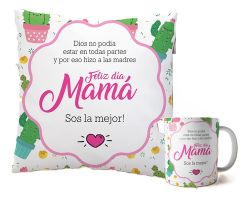 Plantillas Tazas Y Almohadones Día De La Madre Sublimar #1