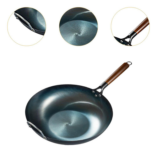 . Wok Antiadherente Sartén Para Wok Utensilio 36cm Con