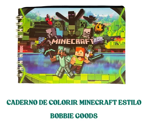 Livro De Colorir Minecraft Estilo Bobbie Goods -capa Dura ...