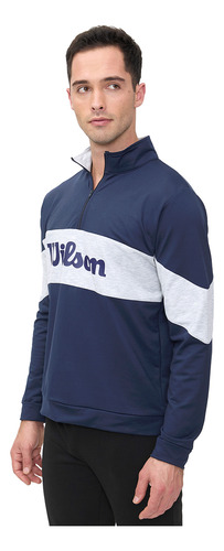 Sudadera Deportiva Wilson Con Franja Gris Para Hombre