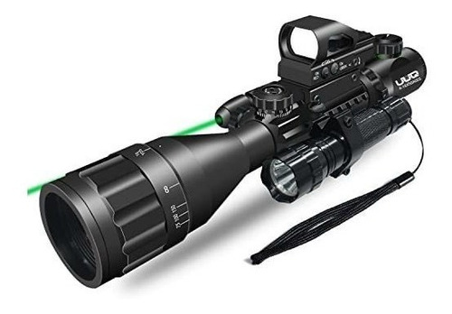 Mira Para Rifle Uuq C4-12x50 Ar15, Doble Iluminación, Retícu