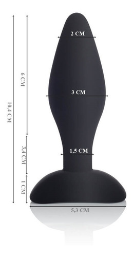 Tapón anal de silicona Medium Comfort, color negro