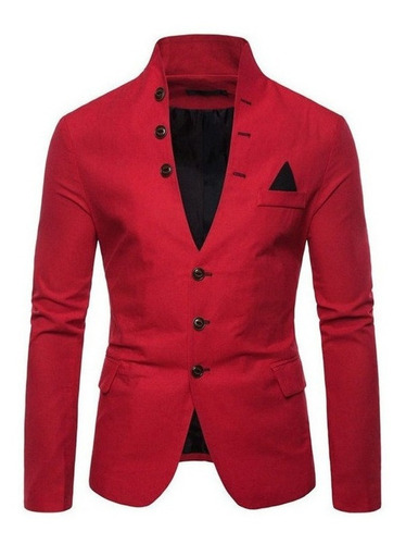 Blazer Saco Delgado Slim Fit Cuello Alto Para Hombre Nuevo