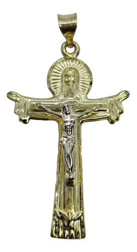 Dije Cruz Crucifijo Cristo Rey Grande / Cristo Oro 10k
