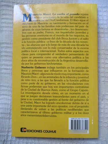 Imagen 2 de 7 de Norberto Galasso - Mauricio Macri. La Vuelta Al Pasado