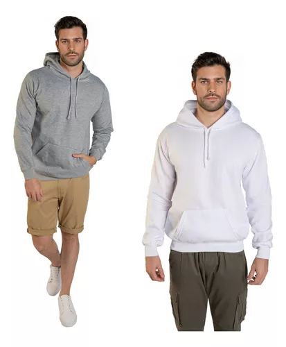 Paquete De 2 Sudaderas Hoodie Capucha Hombre Felpa Comodo