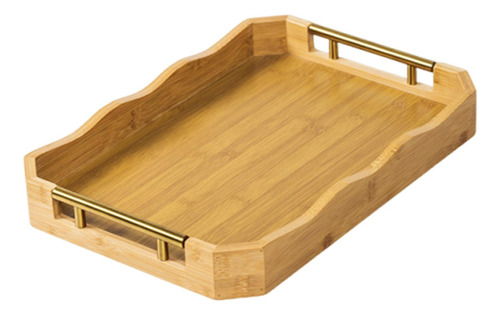 Siring De Plato Rectangular De La Bande S Color De La Madera