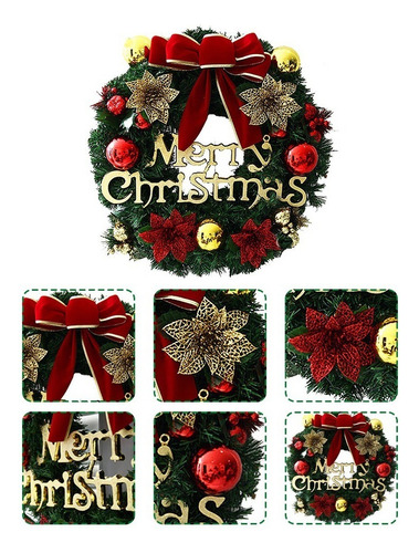 . Lazhu Christmas Wreath Hermoso Adorno Navideño For Puerta