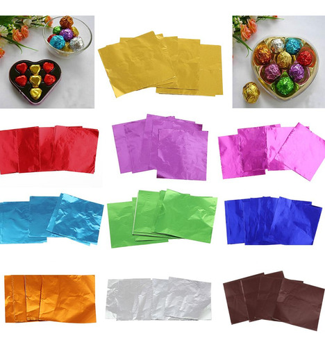 Envolturas Cuadradas De Del Lolly Del Chocolate Del Rojo