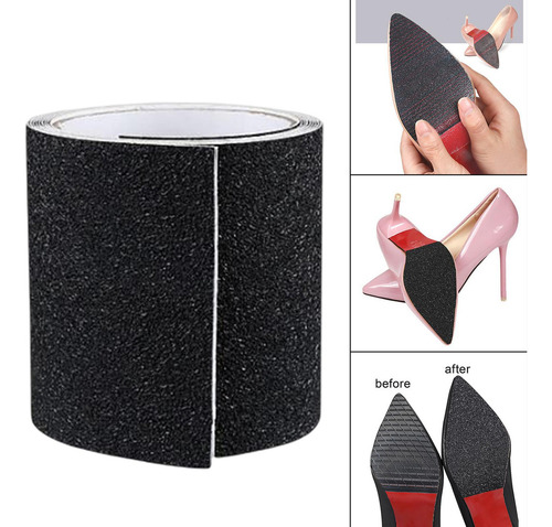 2 Rollos De Adhesivo Autoadhesivo Negro For Suelas De 10 X