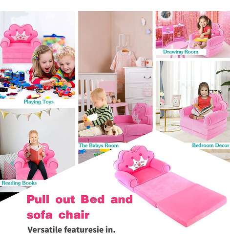 Sofá Sillón Y Cama Extraíble Para Niñas