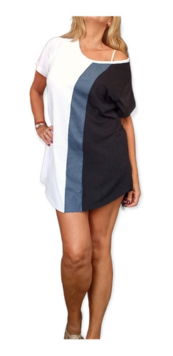 Imagen 1 de 6 de Vestido- Remeron Modelo Juli Oversize Algodón Pima