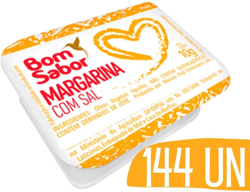 Mini Margarina Bom Sabor Com Sal Blister Sache 10g - 144und